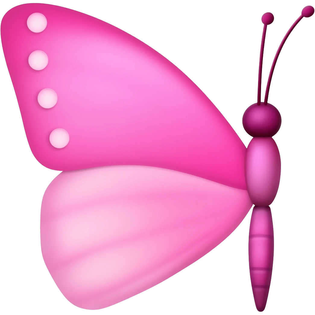 hacer esta mariposa en rosa emoji