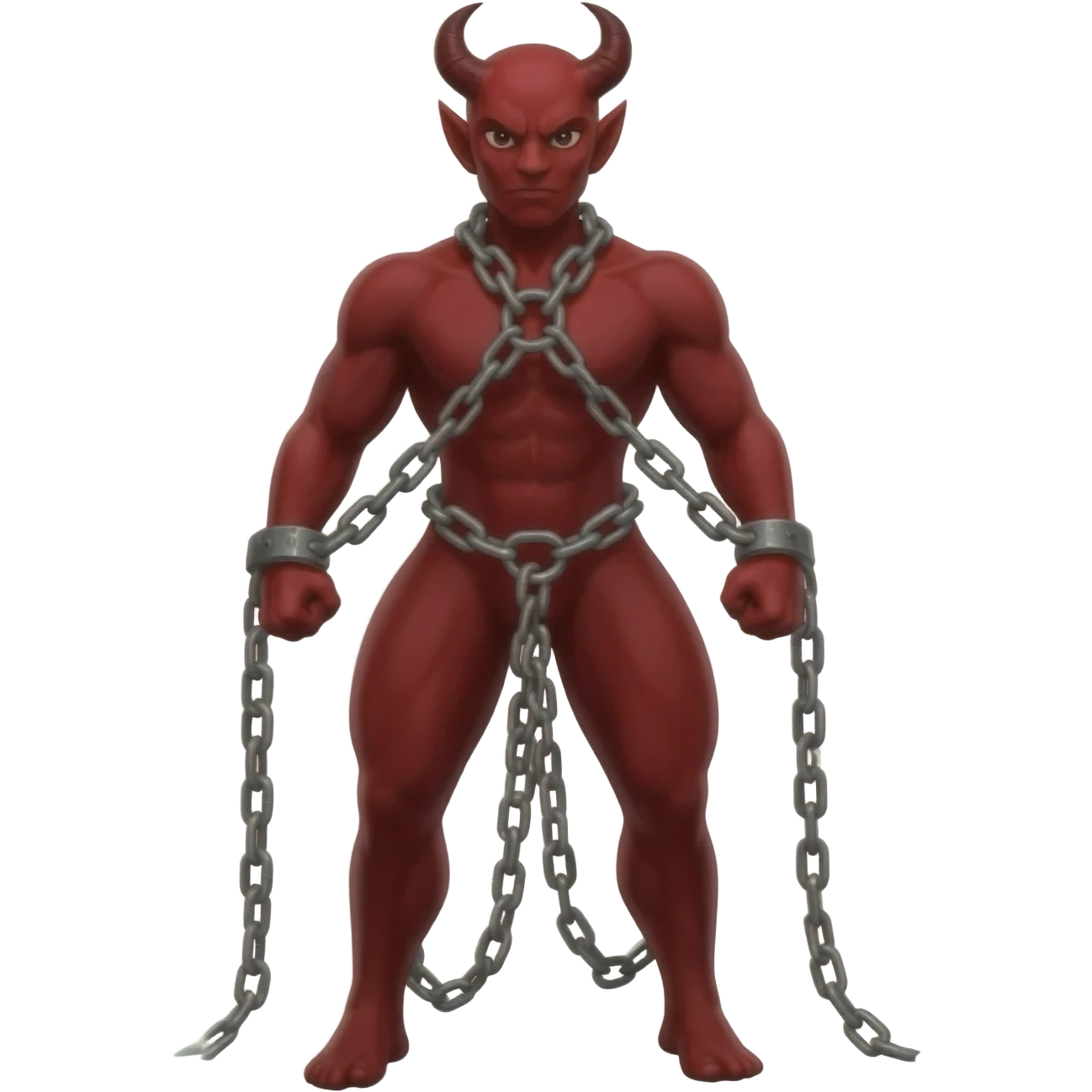 chained demon emoji