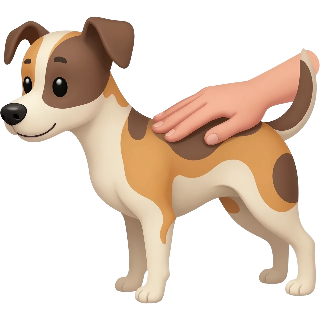 Un chien qui a un massage emoji