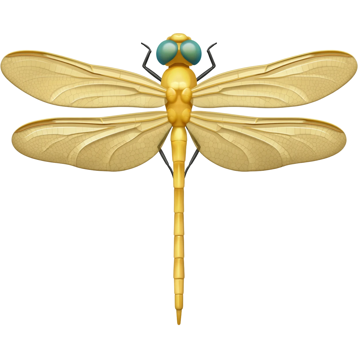 Light beige shiny dragonfly emoji