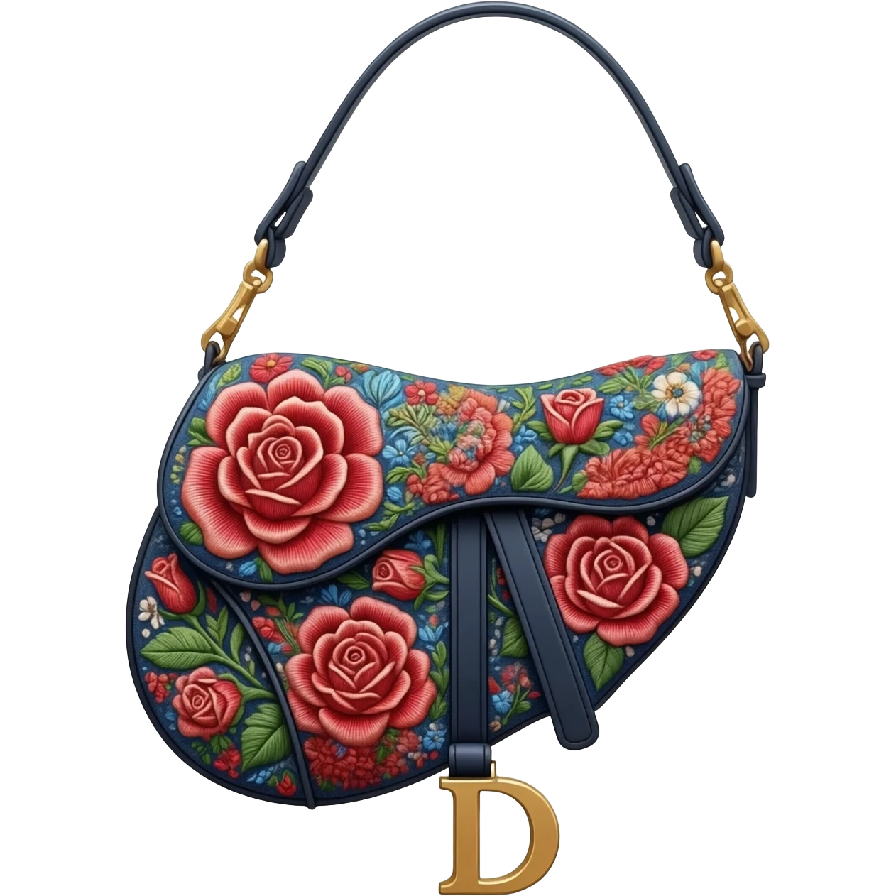 floral dior saddle bag emoji