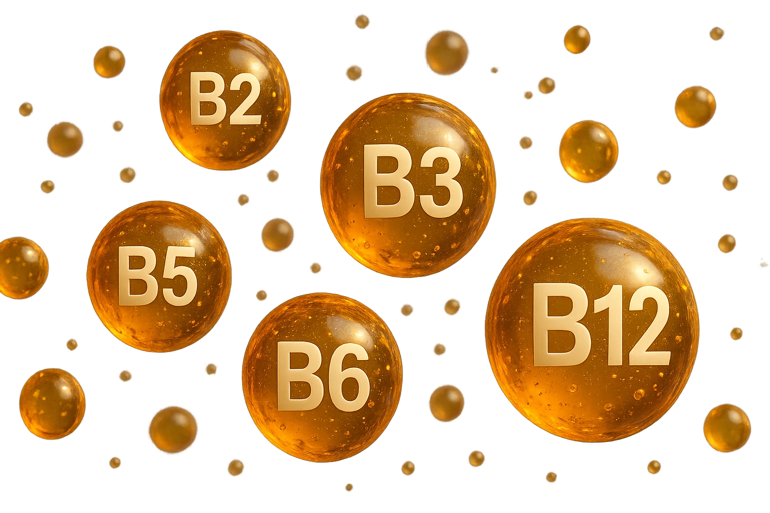 particella di vitamine b1, b2, b3, b5, b6, b12 fluttuano in aria, iperrealistica 4k emoji