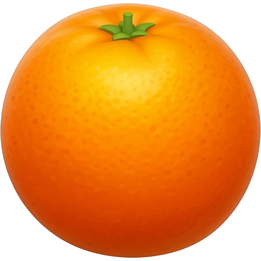 Orange organic emoji