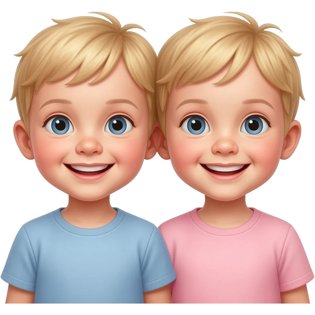 3 year old toddler twins with blonde hair emoji