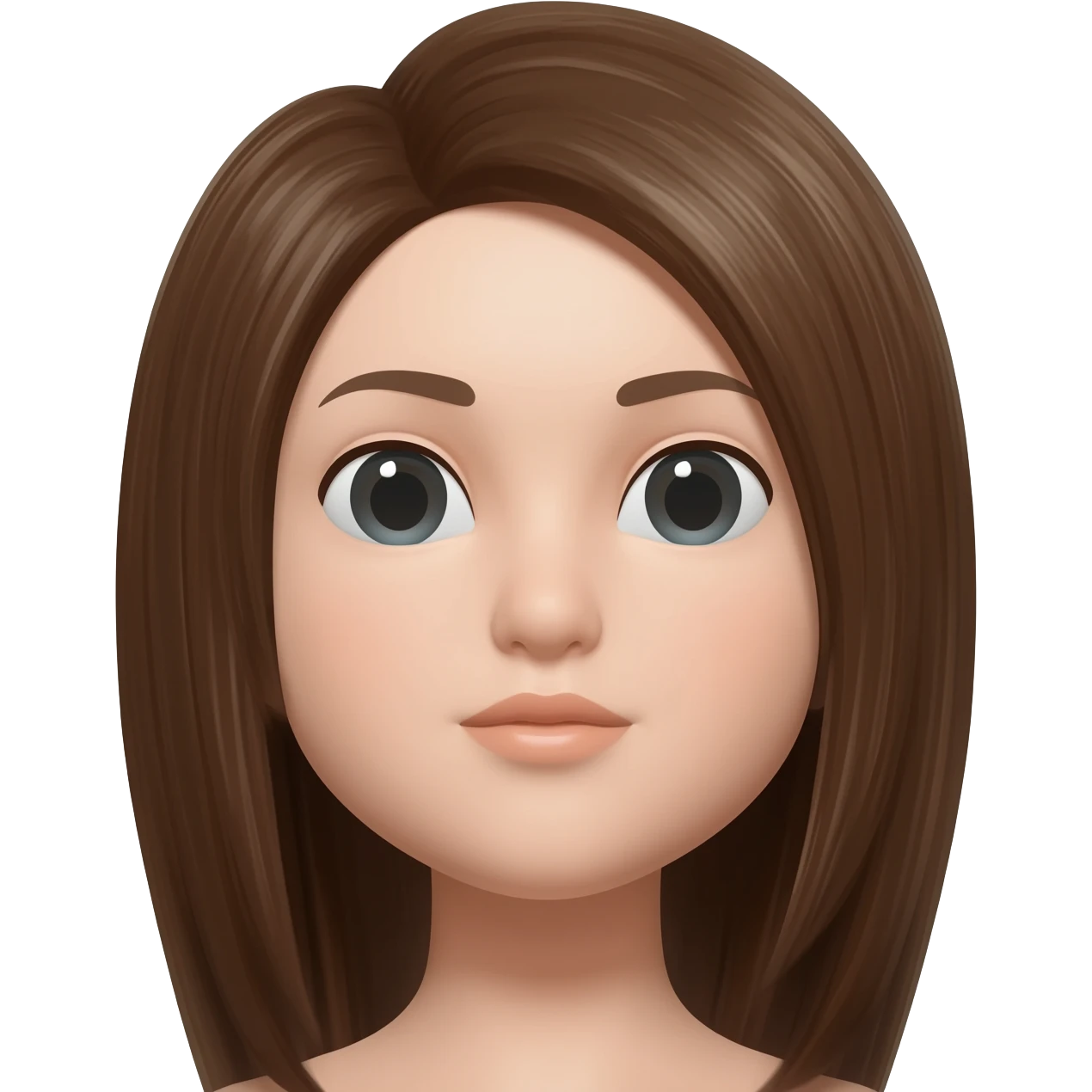 Chica con cabello liso emoji