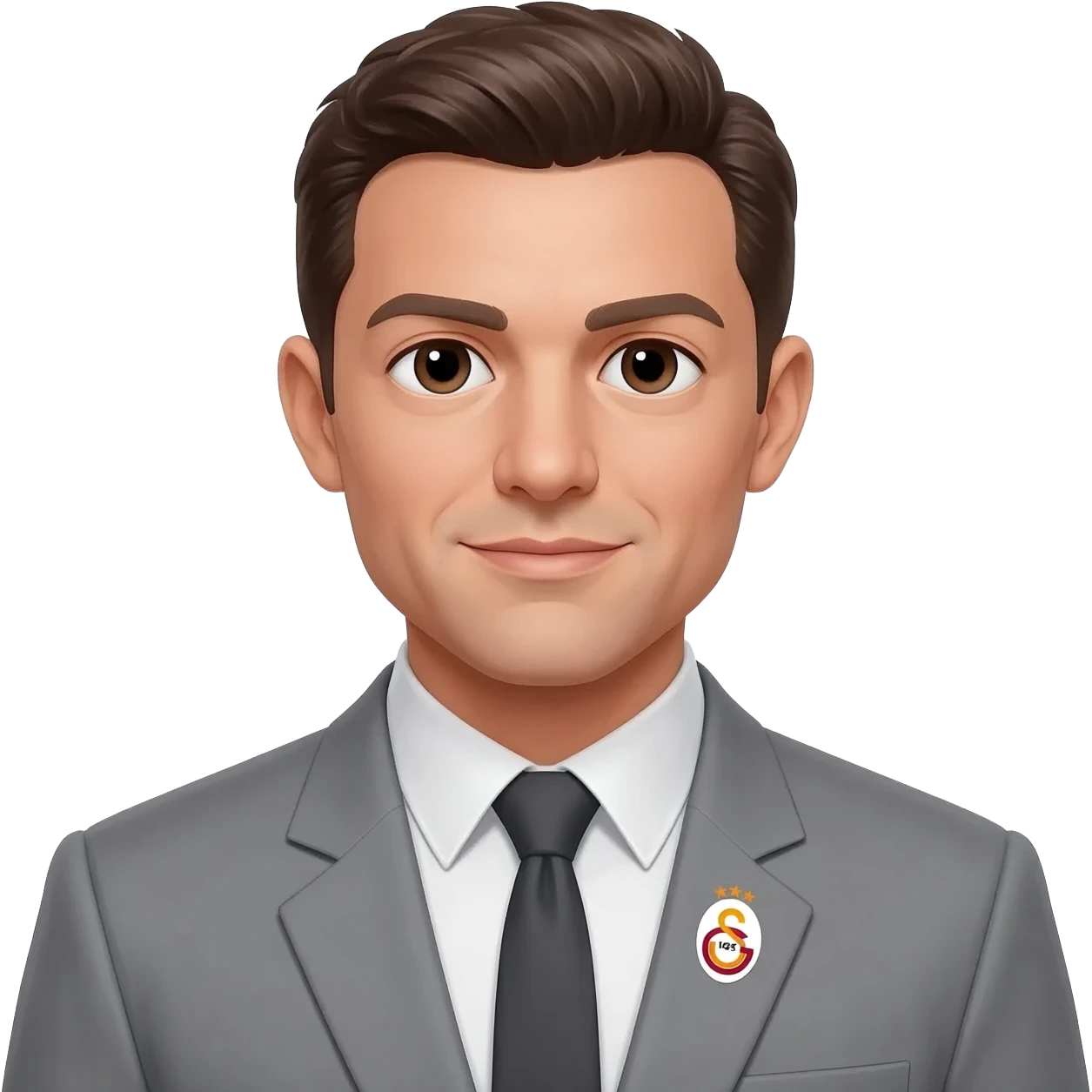 Galatasaray logosunun olduğu 1998-99 gri formalı kişi emoji