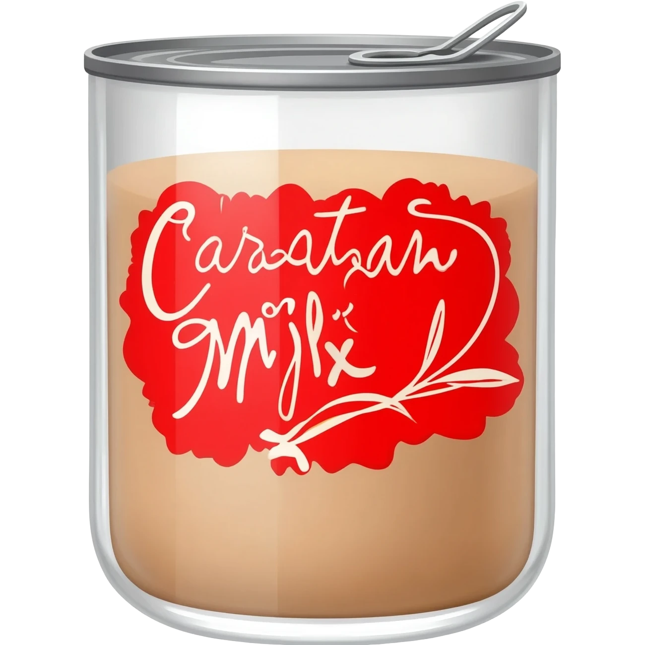 carnation condensed milk in a can with red branded label emoji
