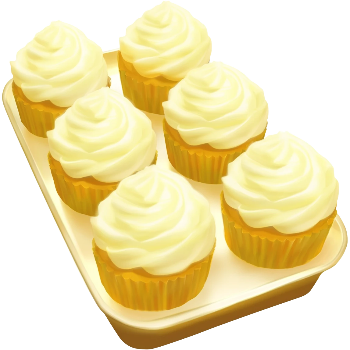 Yellow cupcakes traye emoji