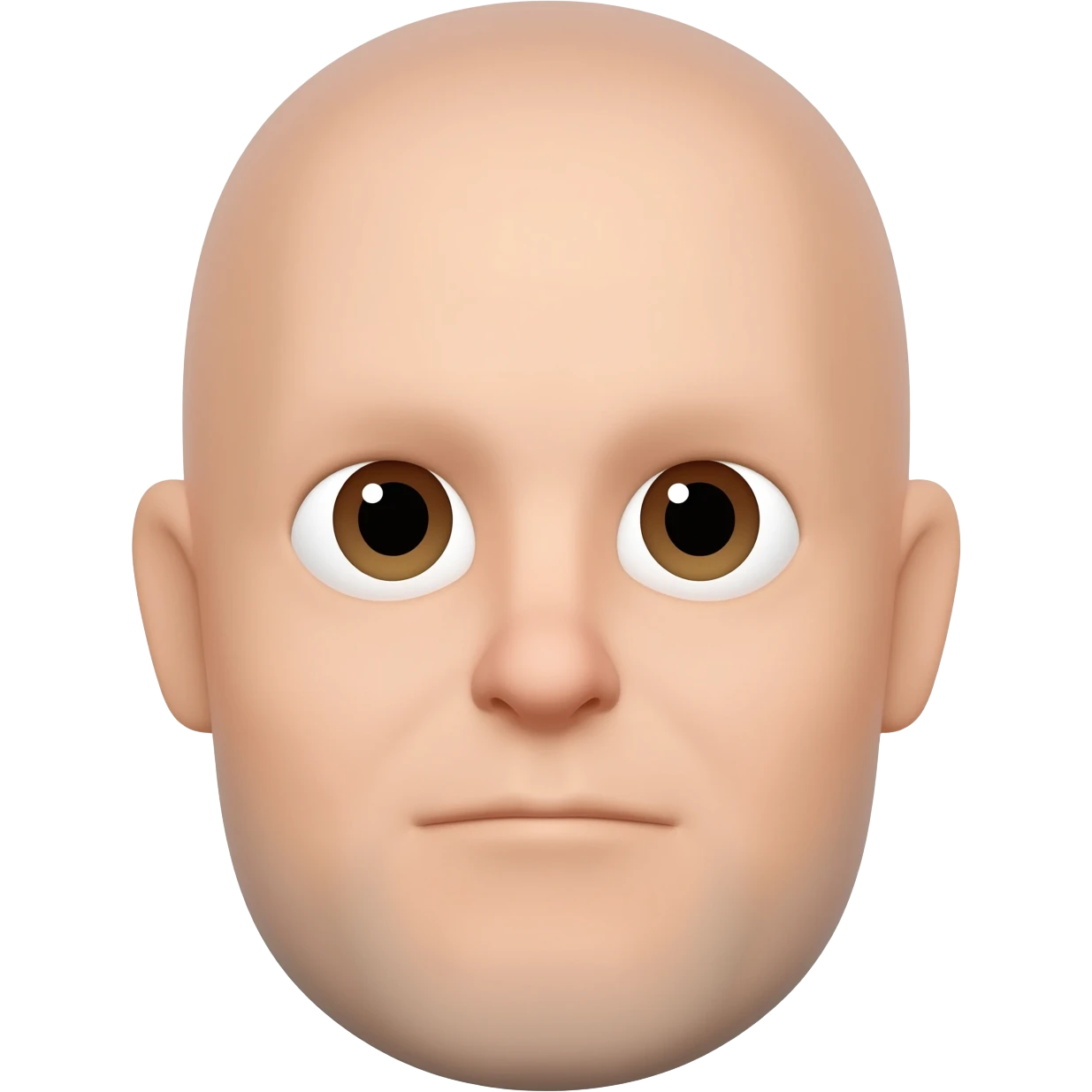 Emoji with flushed face in fisheye emoji