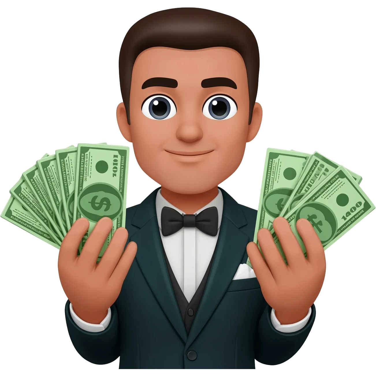 nouveau riche showing off money emoji