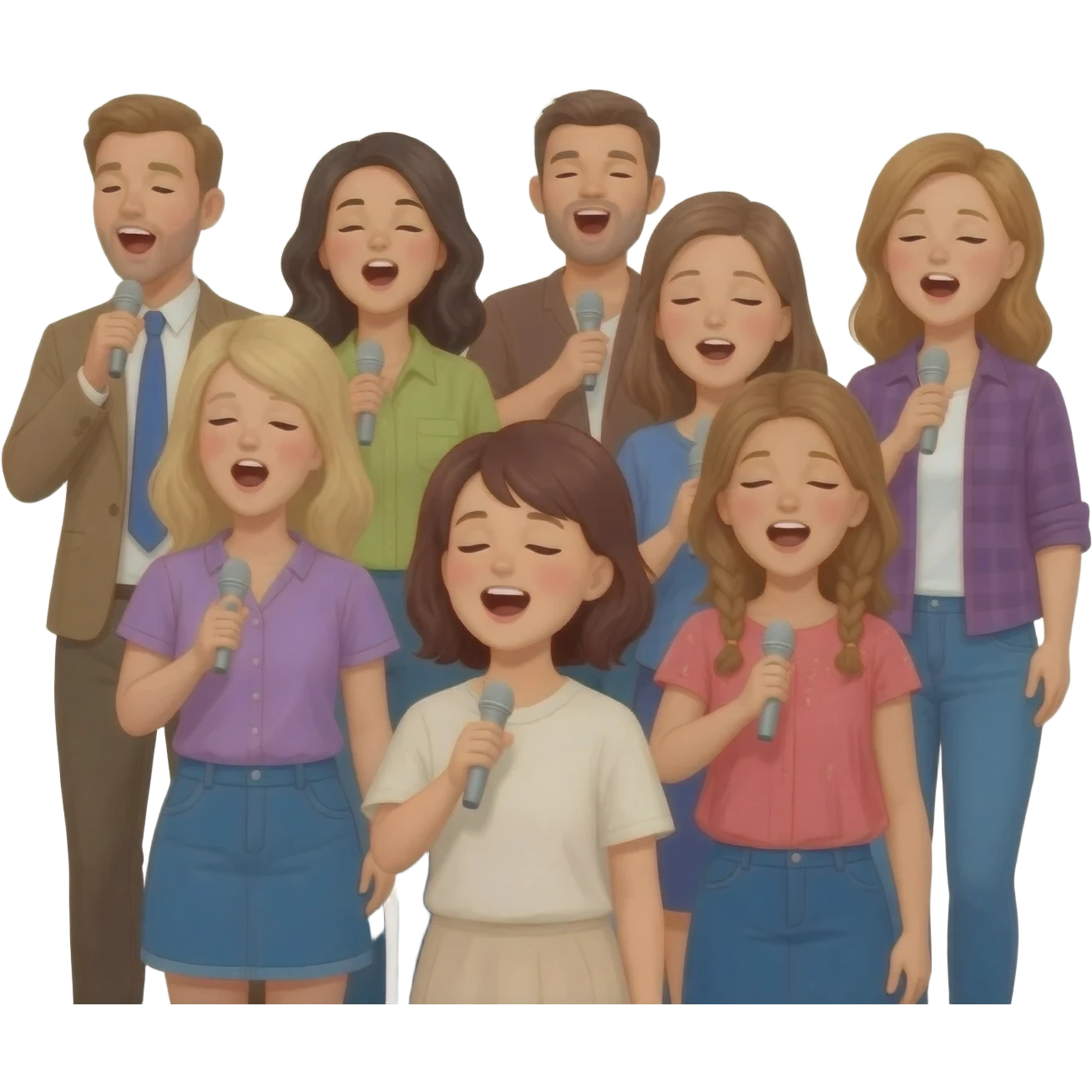 people singing no microphones emoji