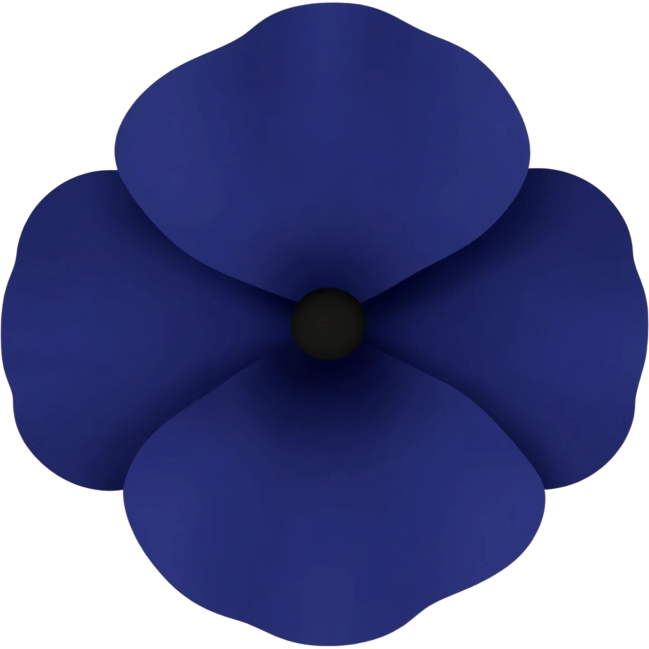 I said poppy (flower) in Navy Rich Royal Blue shade. No leaves. No other colors. emoji