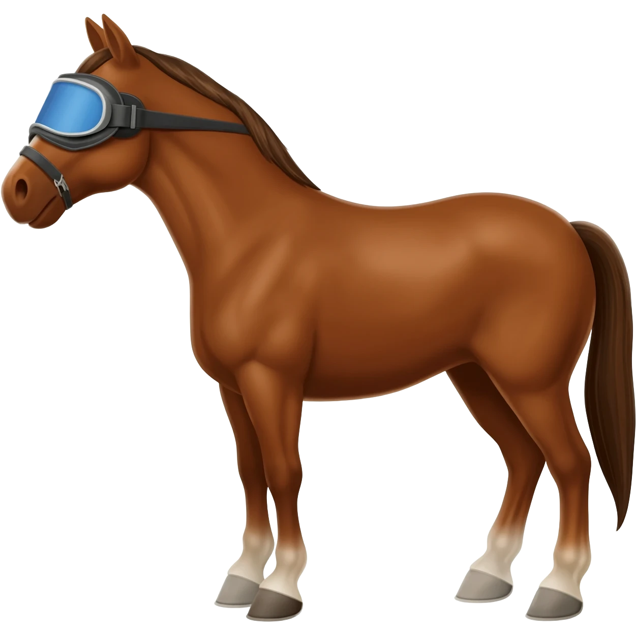 edit a horse to put blinkers on it, that blind it from distracting objects emoji