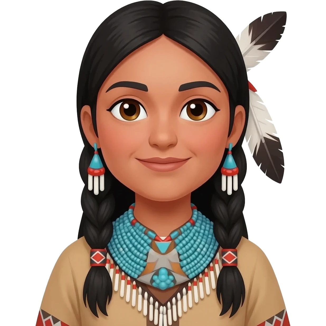 Native American not stereo typical woman emoji