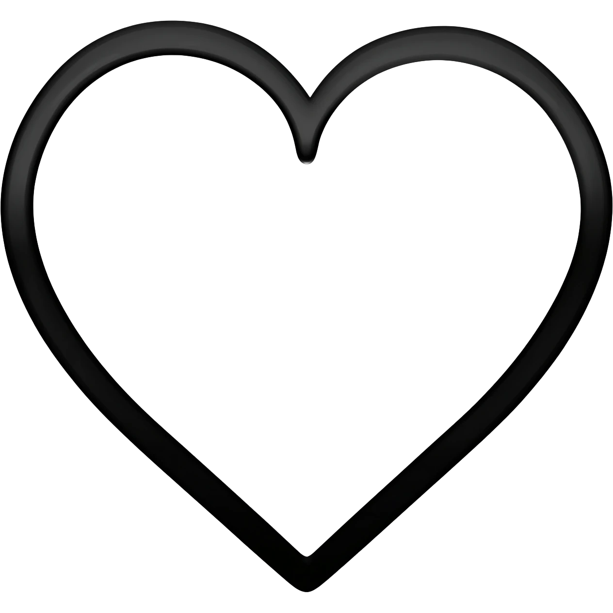 Outline of heart emoji