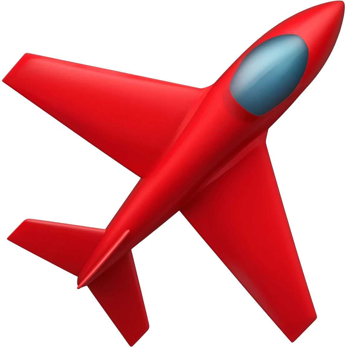 RED JET PLANE emoji