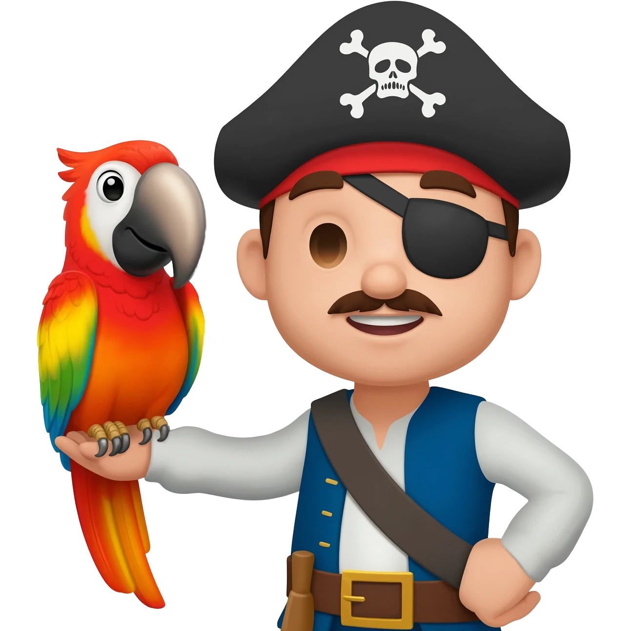 pirate and parrot emoji