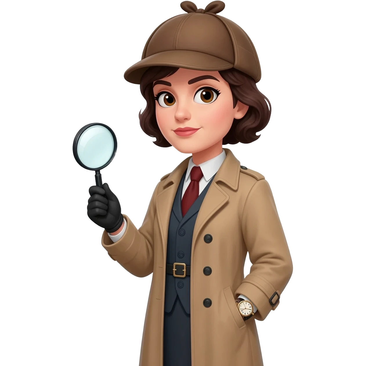 Female Sherlock Holmes outfit emoji