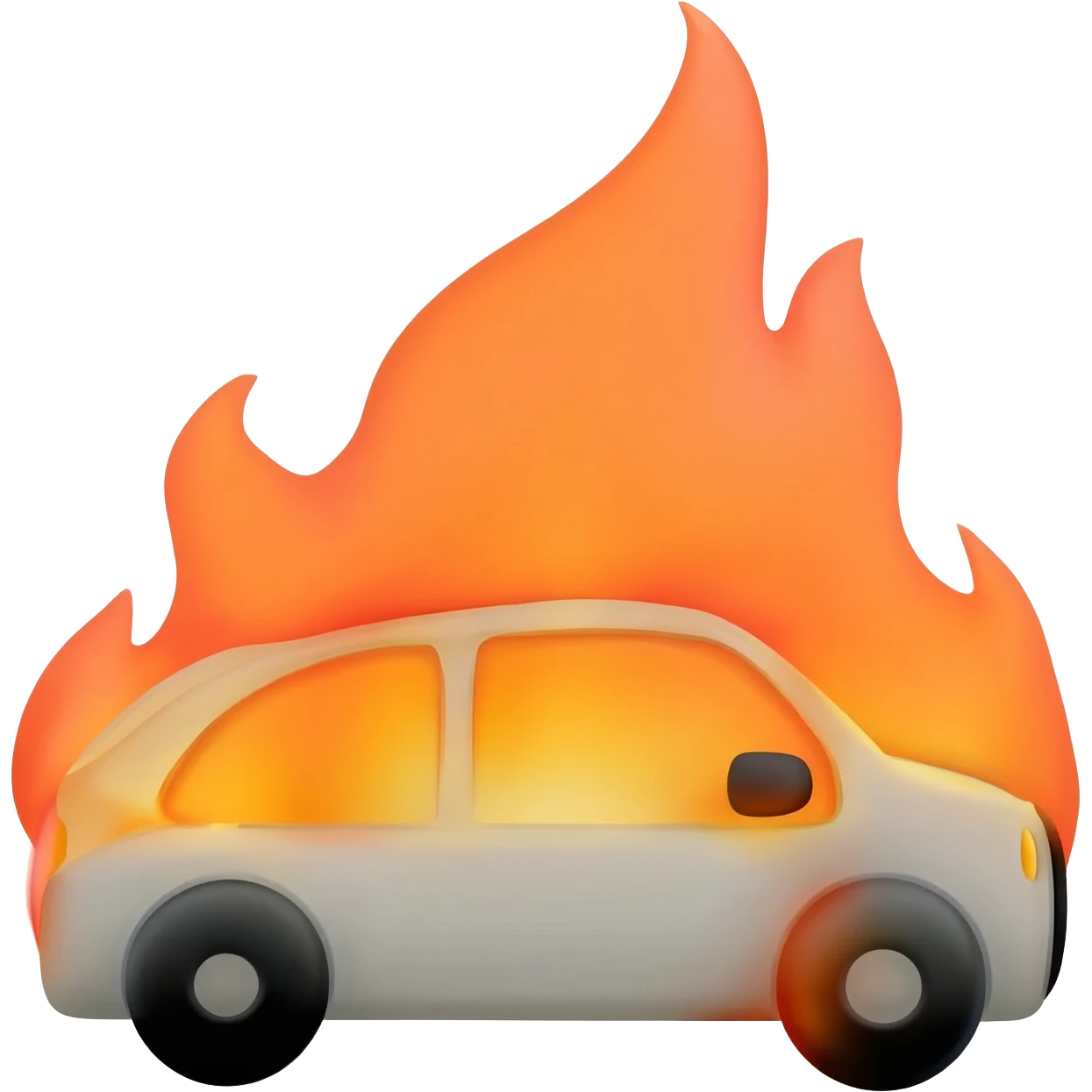 Car burns emoji