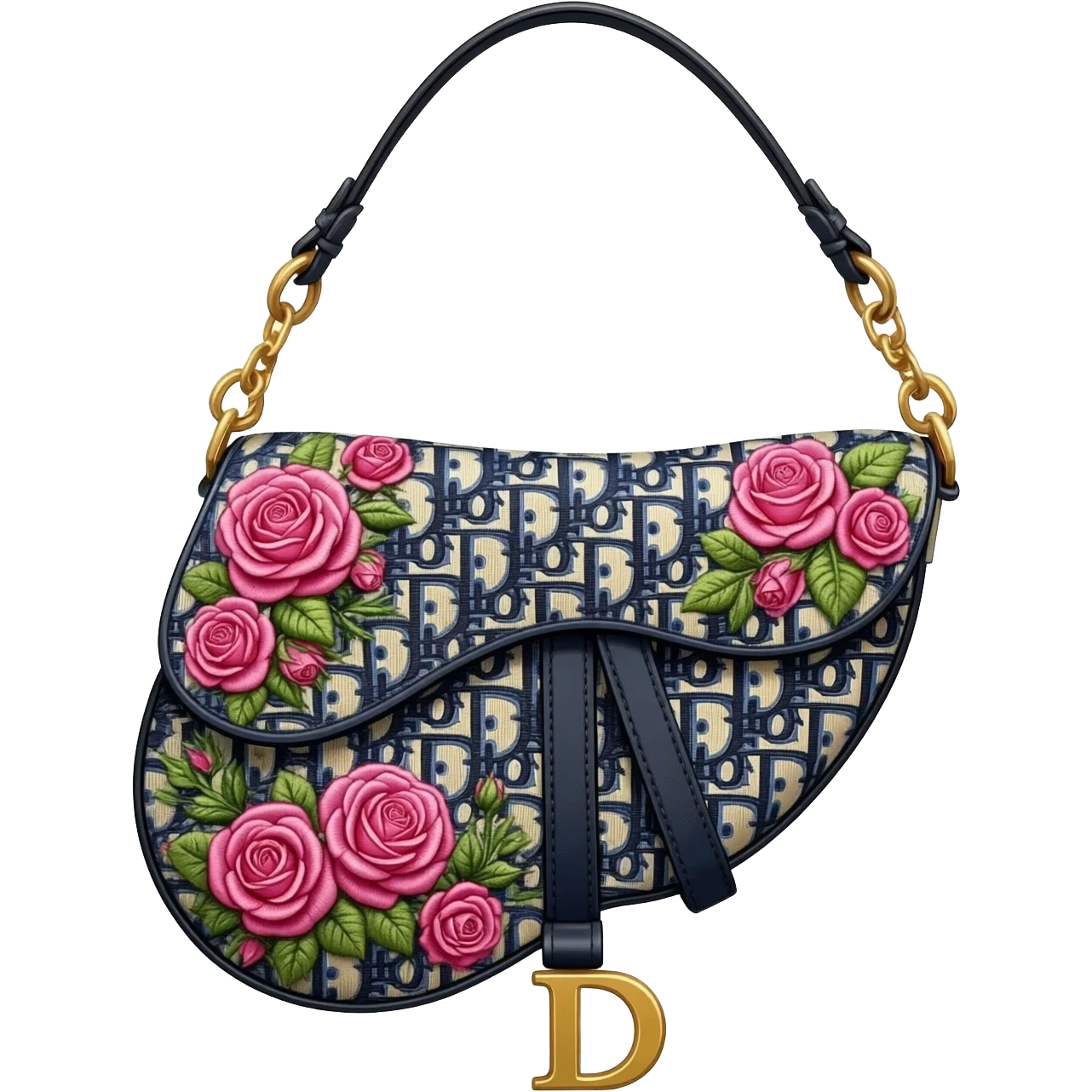 floral dior saddle bag emoji