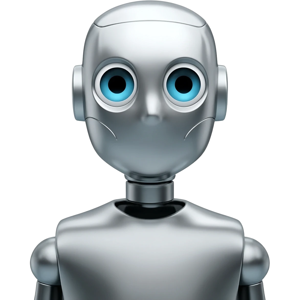 create a robot with big eyes emoji