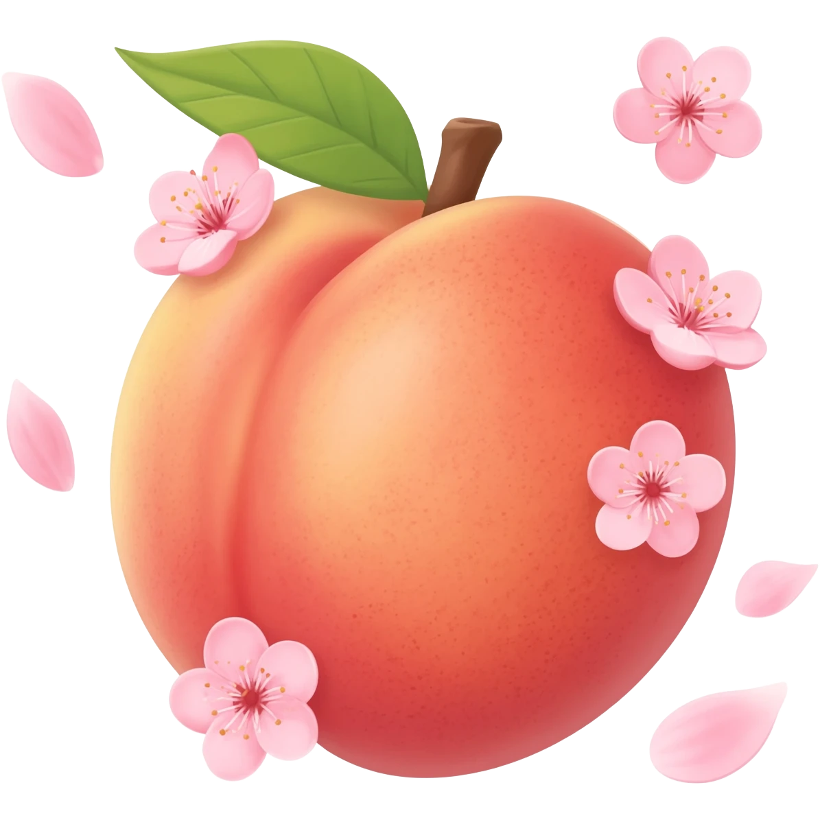 Peach with cherry blossom emoji