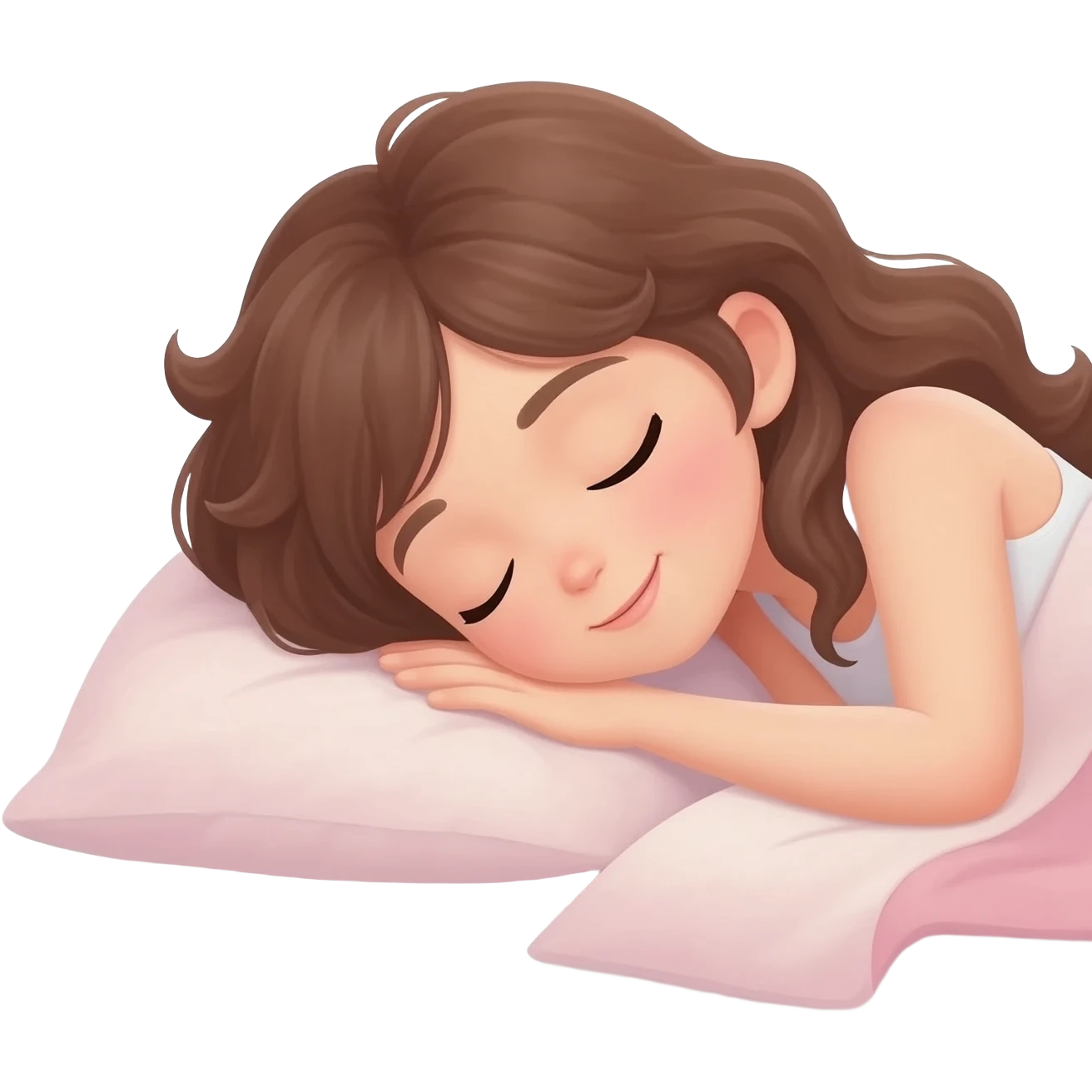 Create gril sleep all day emoji