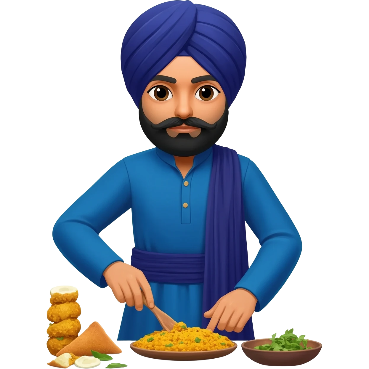 Nihang singh sikh blue dress making ragda emoji