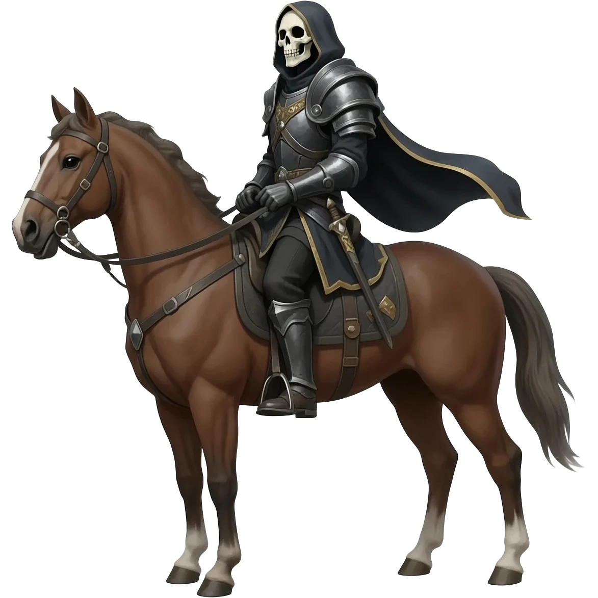 Death Knight in a horse emoji