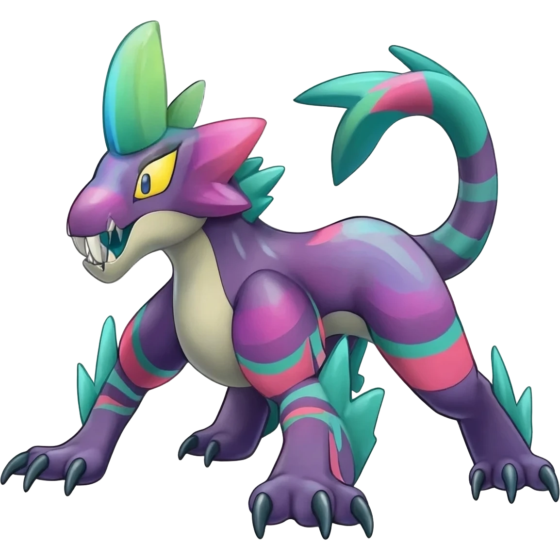 Colorful Exotic Meloetta-Zygarde-Virizion-Venom-Stitch-Fakémon-creature-hybrid emoji