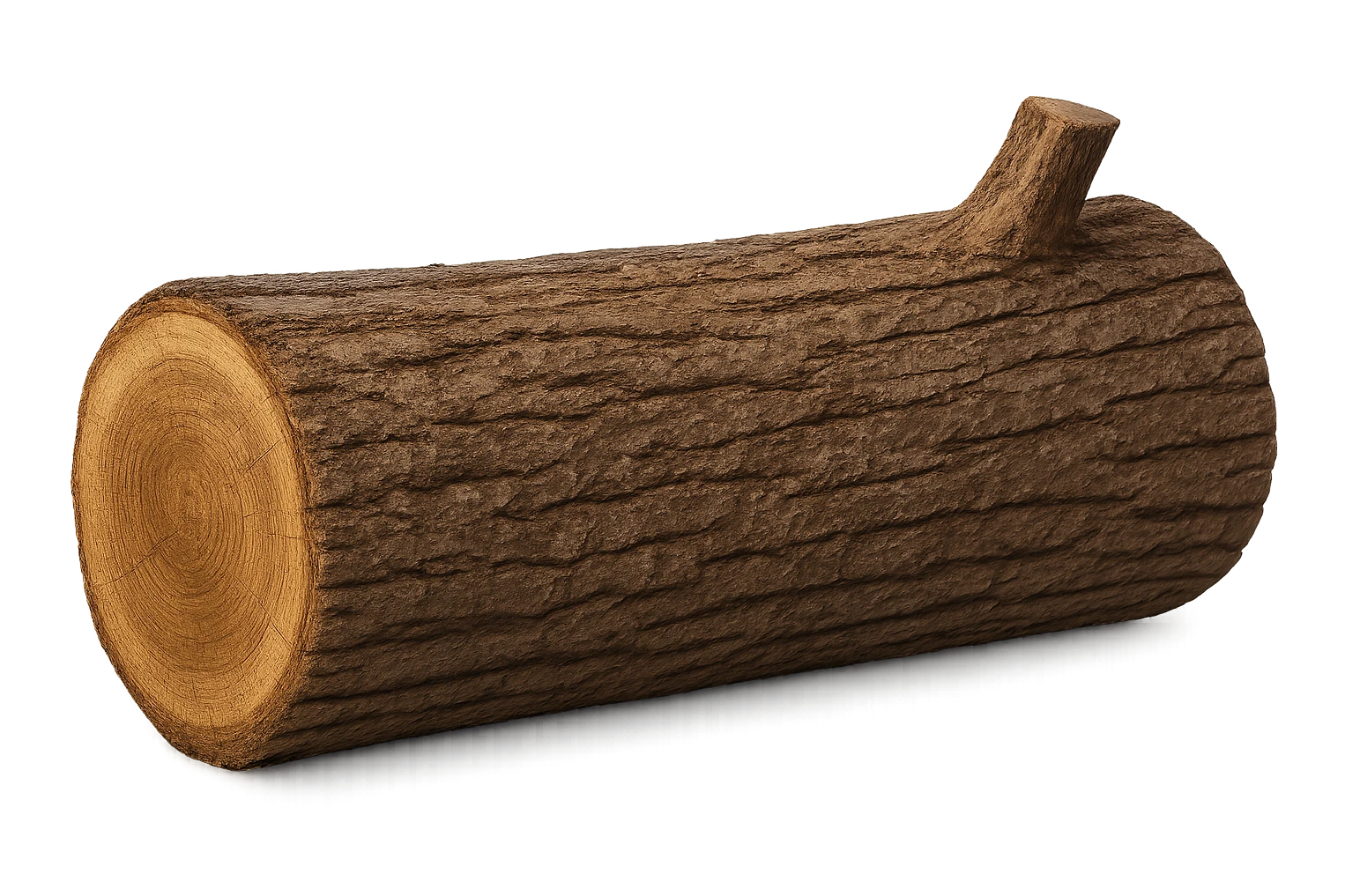 Edit the image to show a rough bark wood texture, realistic style, with no background (transparent). Focus on realistic wood bark details and texture. emoji