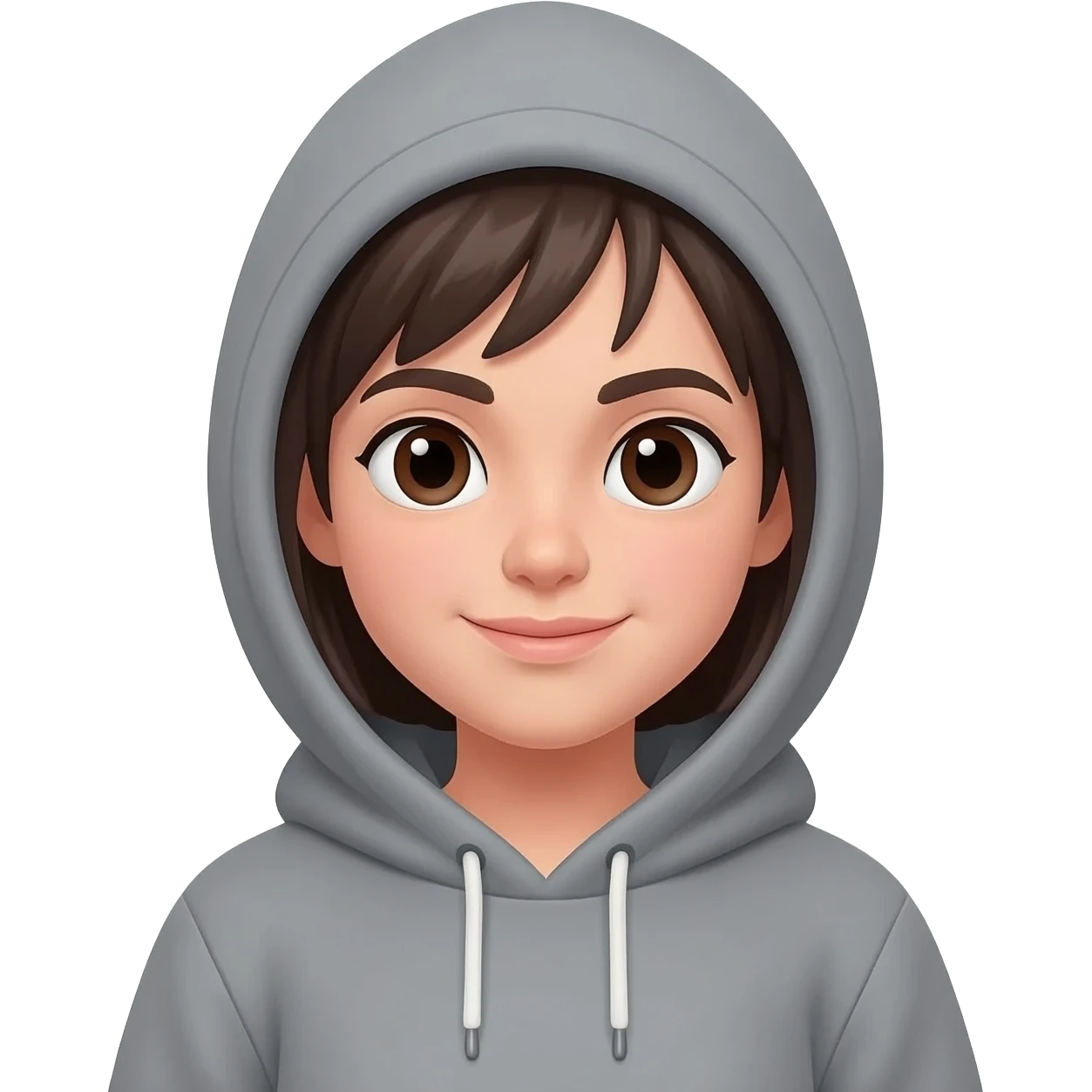 Girl in grey hoodie emoji