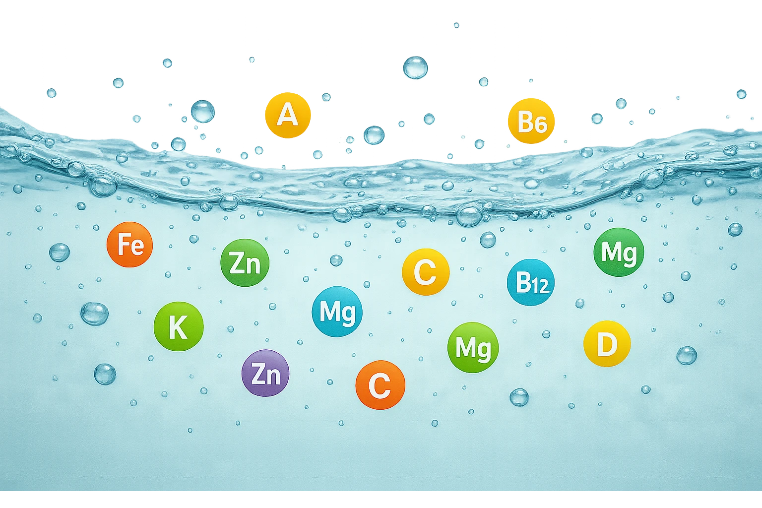 focus sull'acqua a tutto schermo e i micronutrienti contenuti in essa emoji