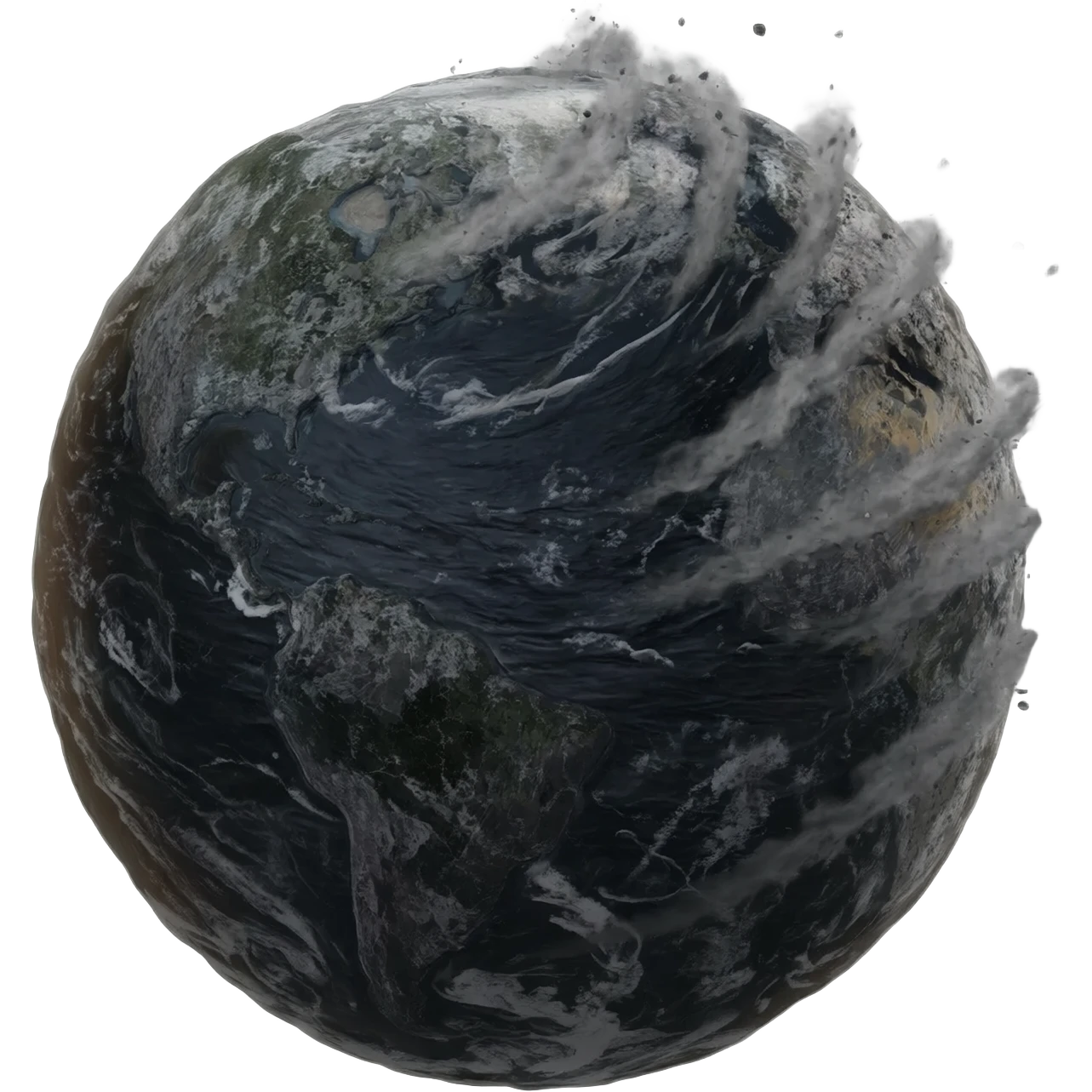 🌍 cinematic black realistic earth - a breeze emoji