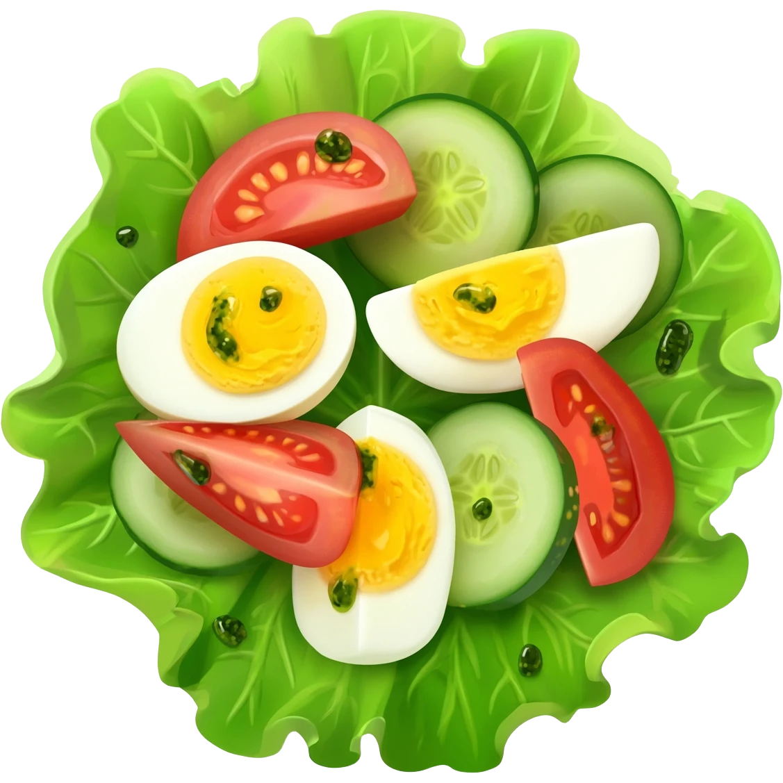 salad with egg emoji