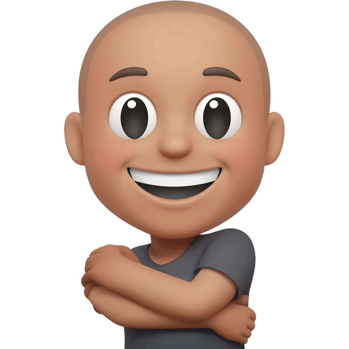 Smile face with arms around the neck emoji