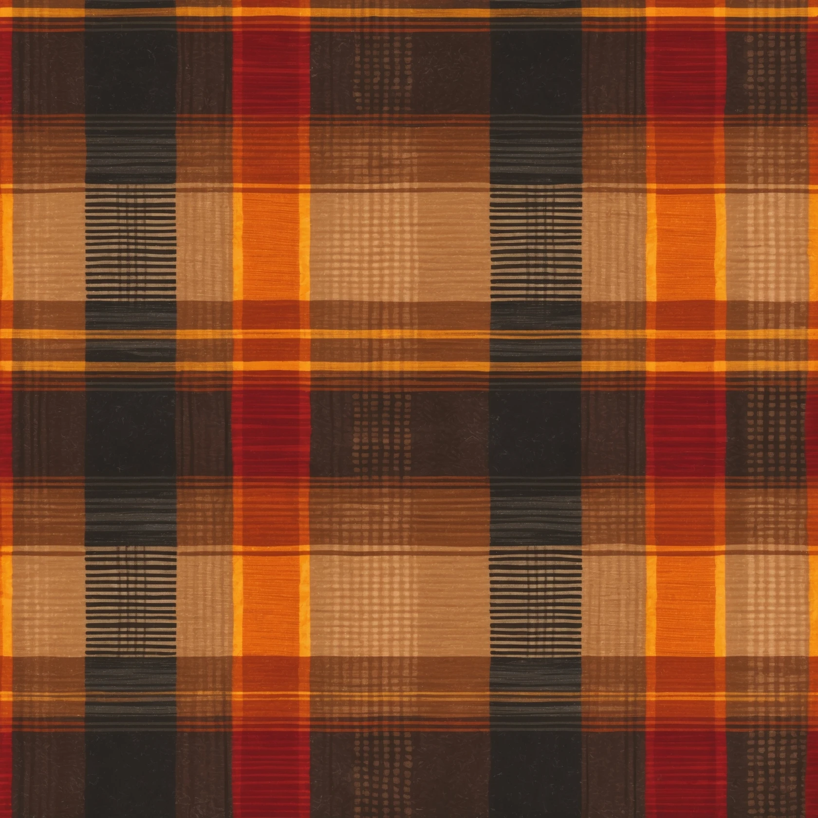 cozy autumn plaid pattern, flannel fabric texture, brown orange red, rustic fall background, soft textile look emoji