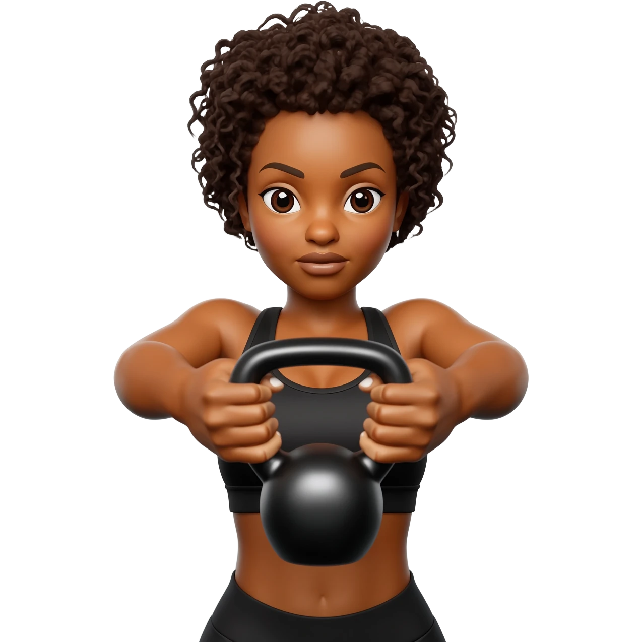 Profissional de educação física negra emoji