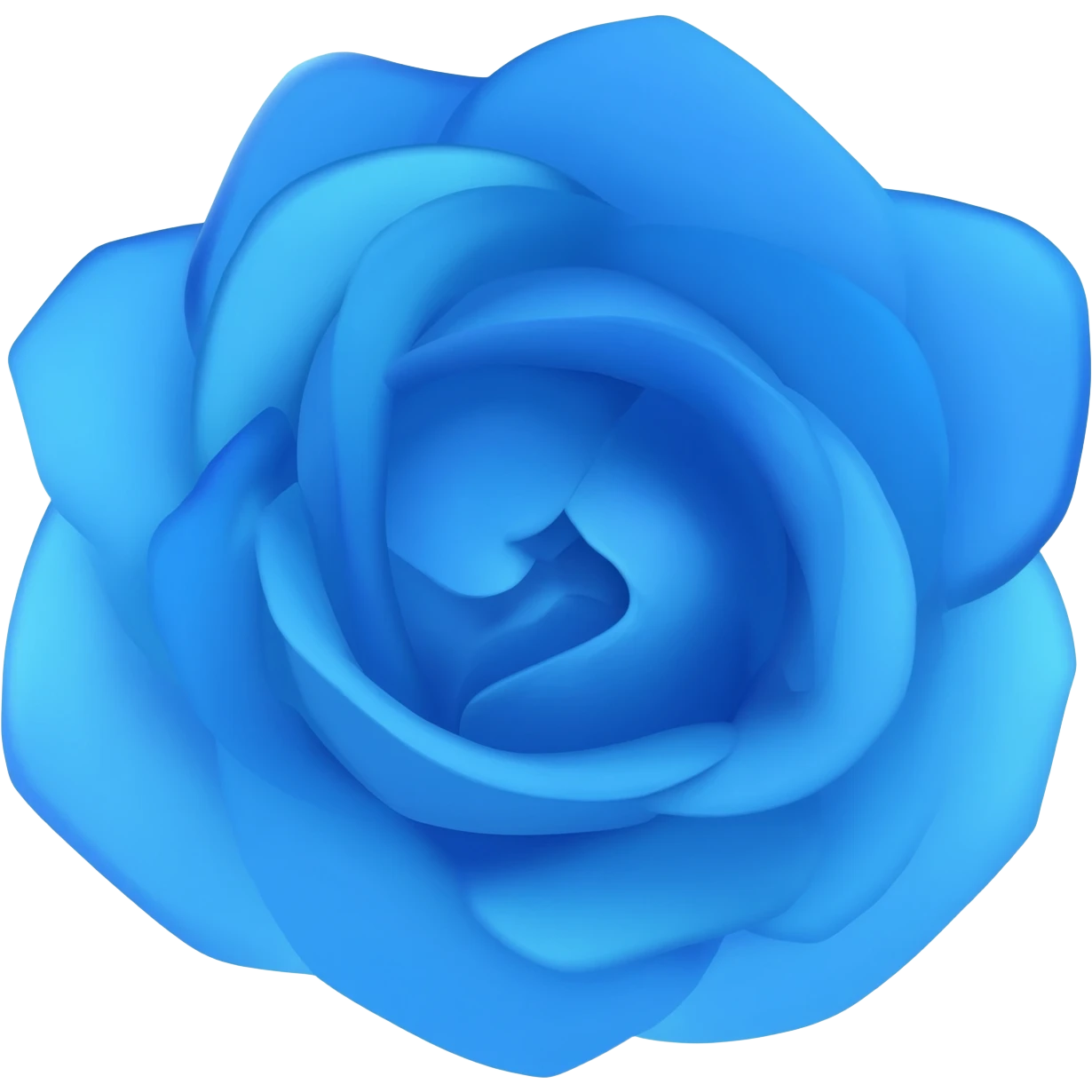 Blue colored rose emoji