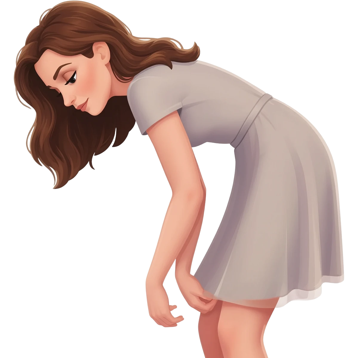 Anne Hatway bends over any SFW skirt emoji