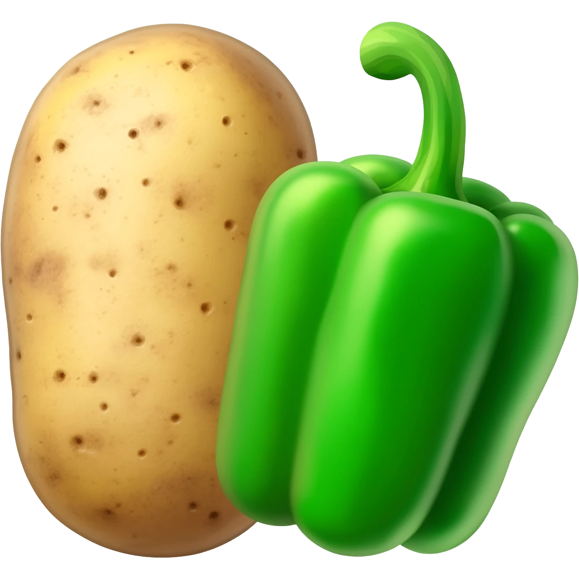 Potato  green capsicum emoji