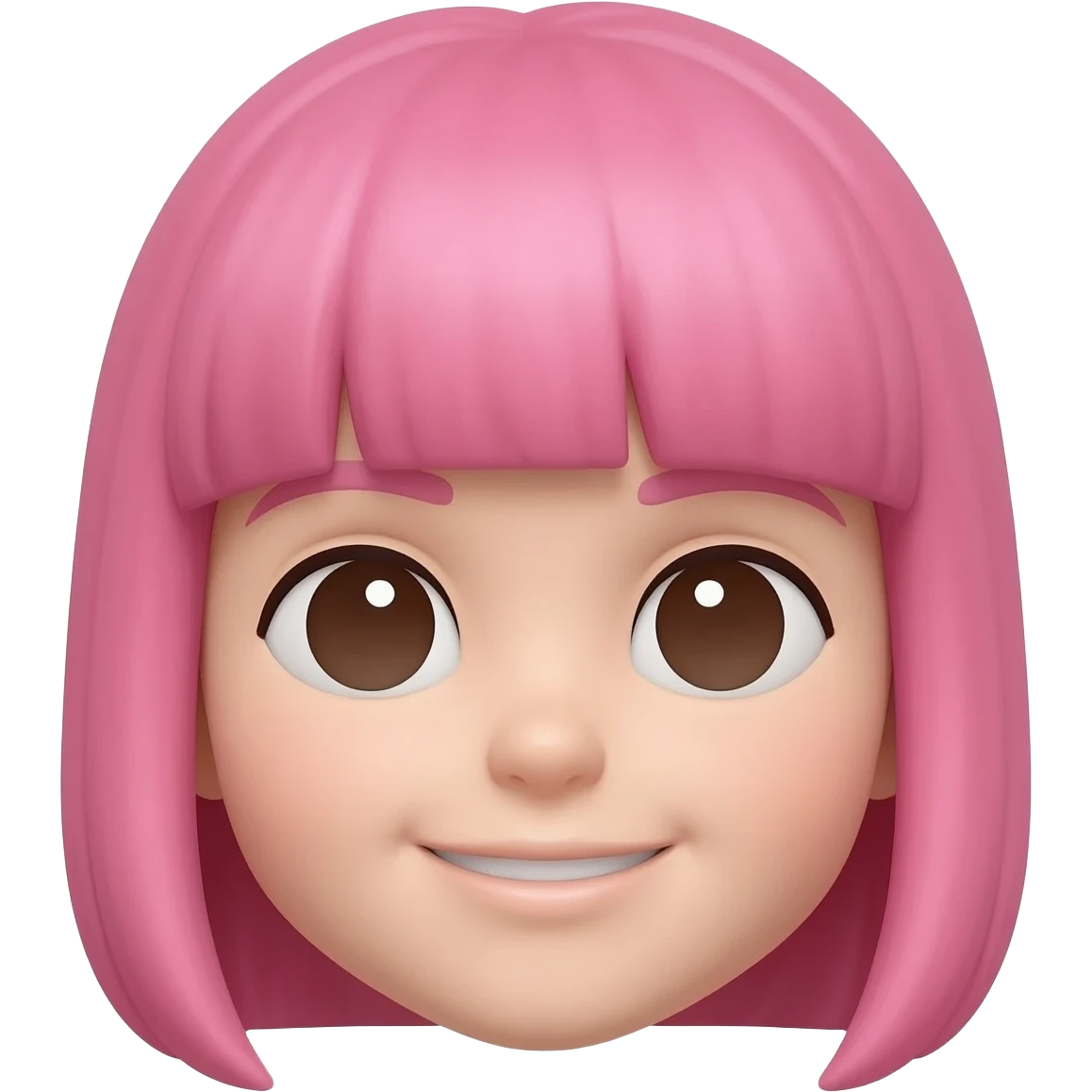 a pink bob no face or person needed jut the hair emoji