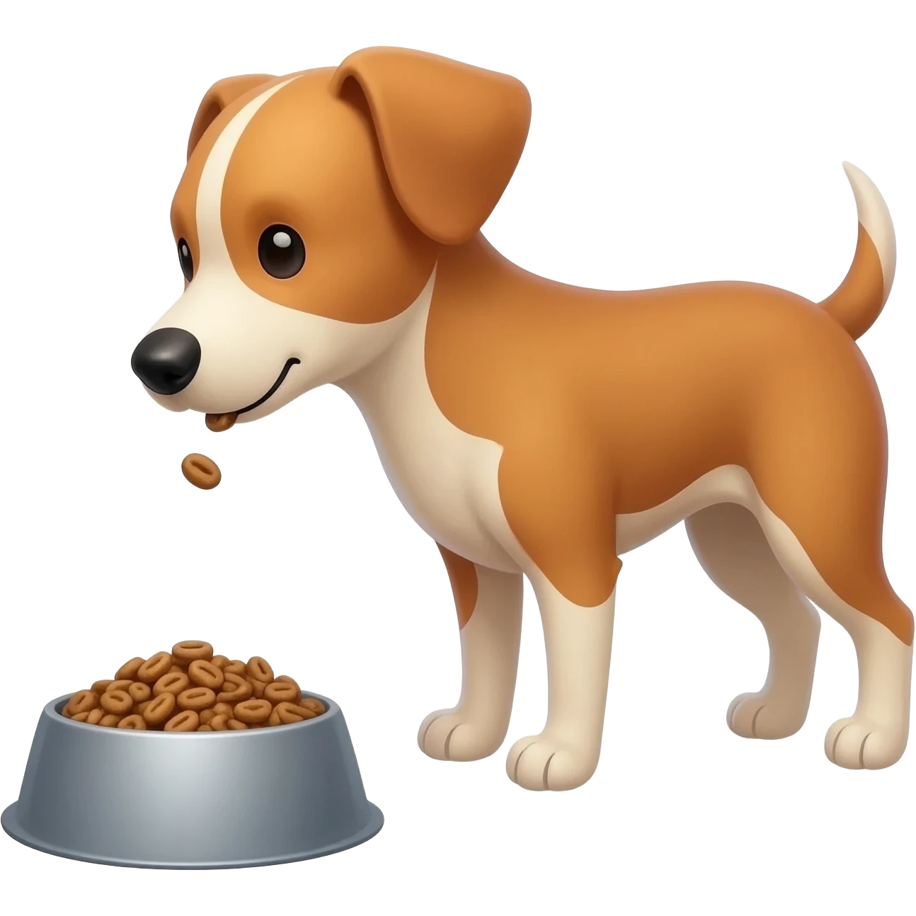 the dog doesn't want to eat its food emoji