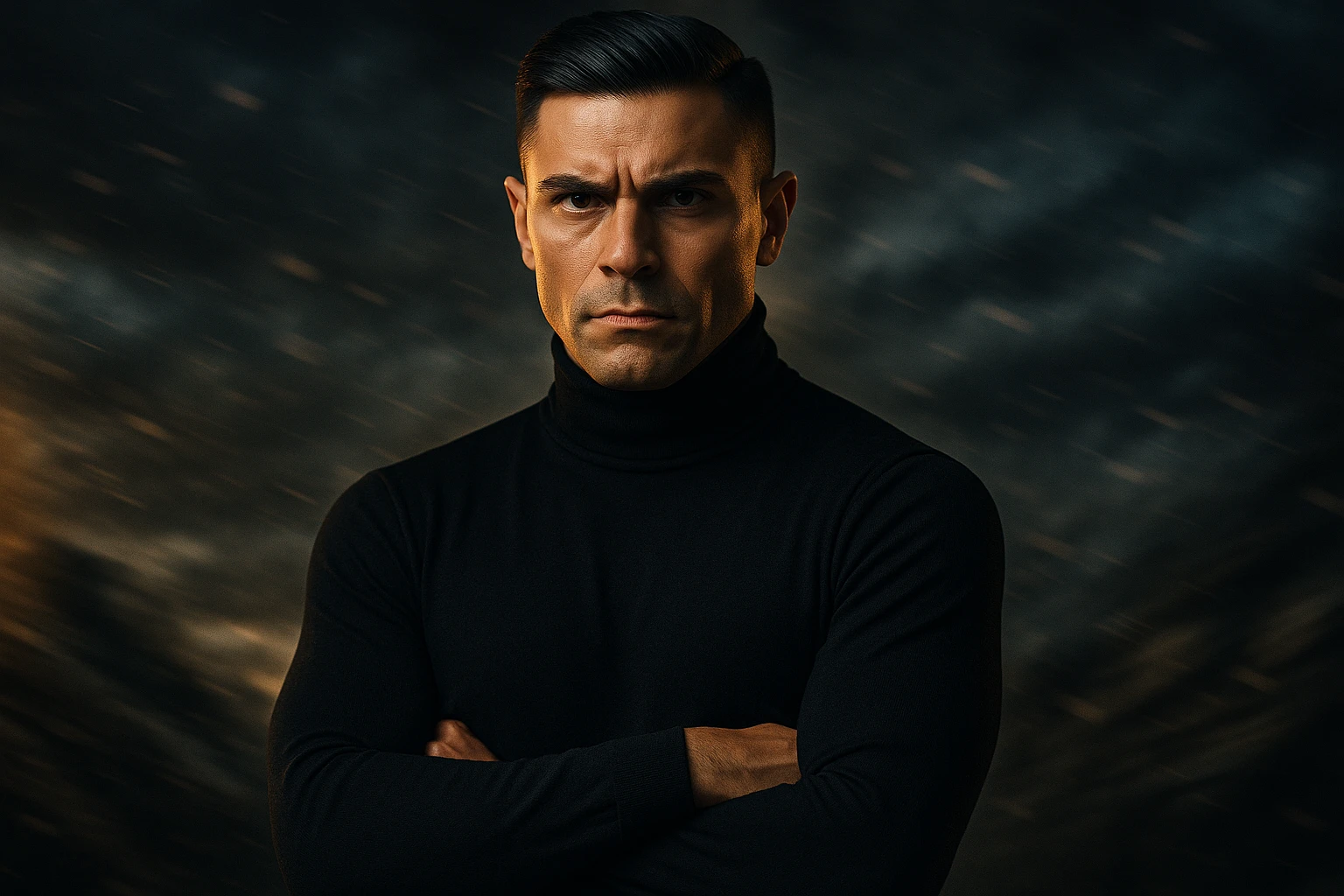uomo che accoglie le sfide della vita e le supera senza paura, iperrealistica cinematografica 4k emoji