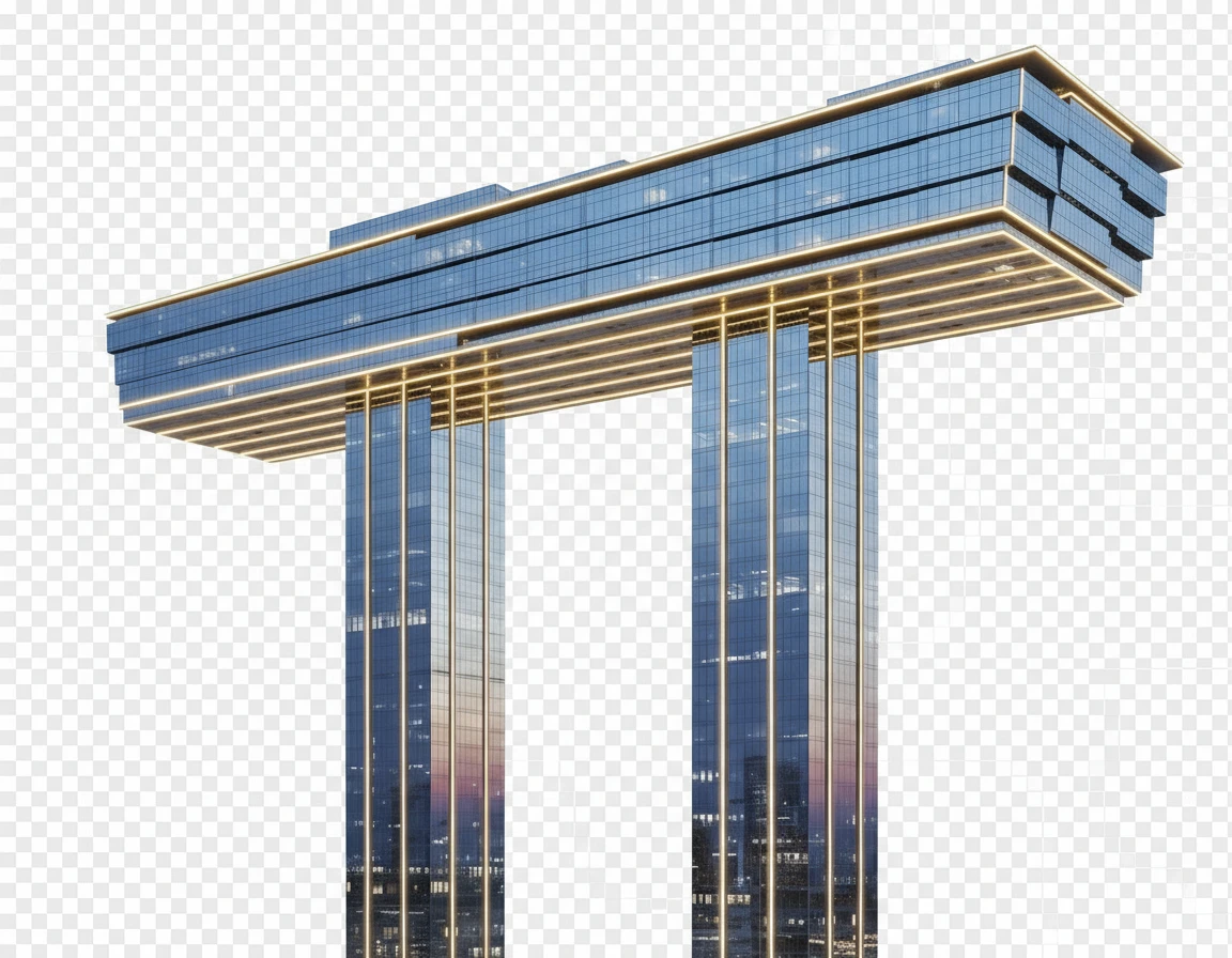 Сделай более яркое желтое свечение, две стойки еще более высокие, а горизонтальную часть небоскреба - в 2 раза длиннее.

Фотореализм. Прозрачный фон emoji