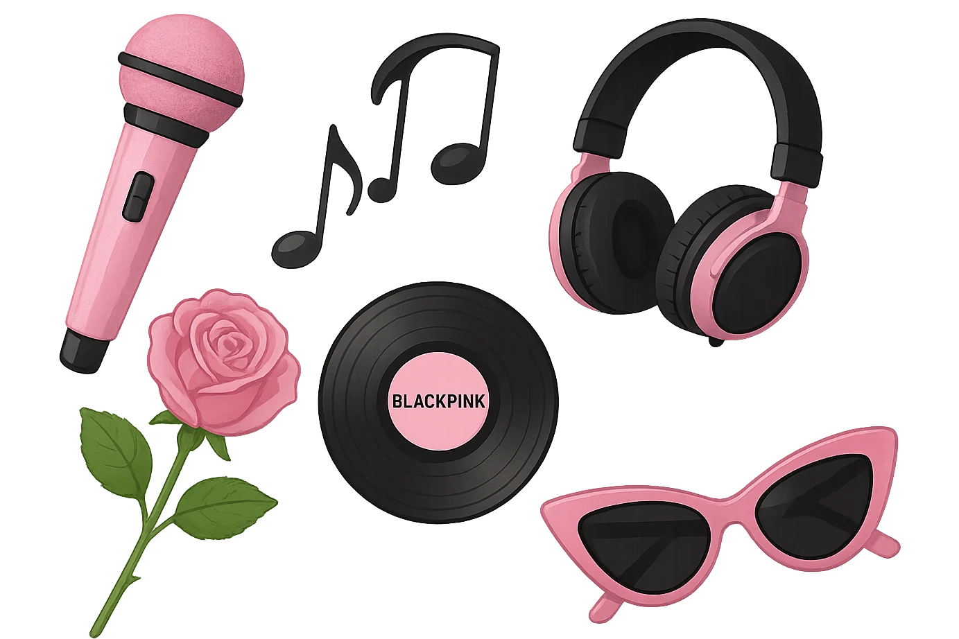 blackpink objects, remove background emoji