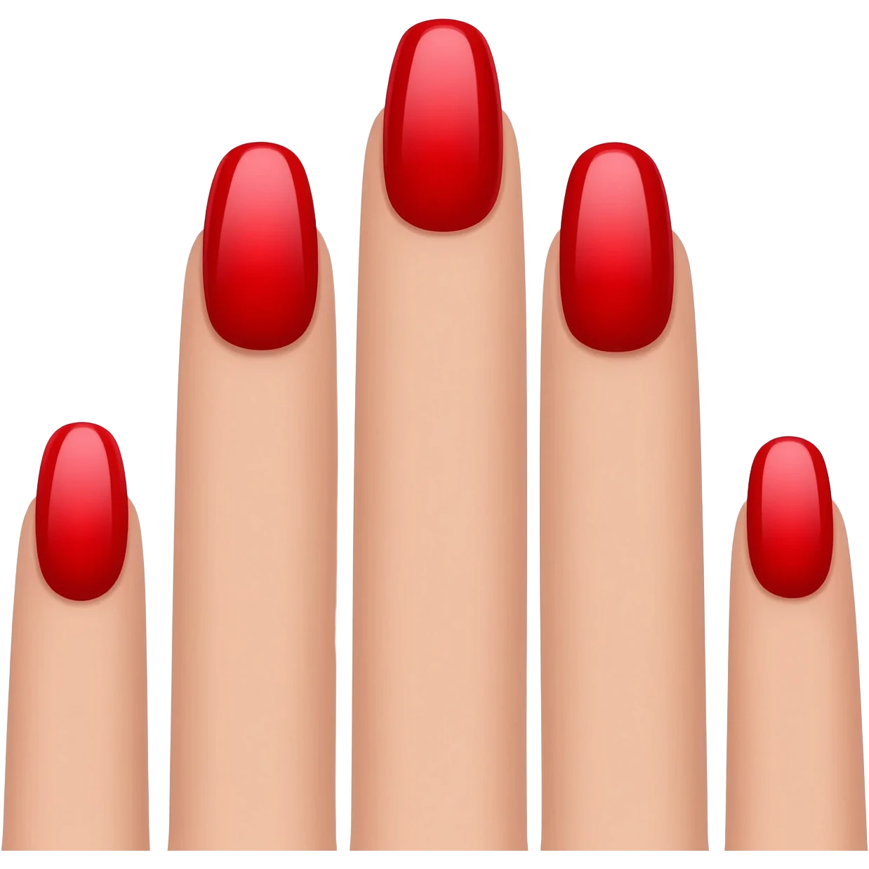 nails with red nail polish (as an emoji on IOS) emoji