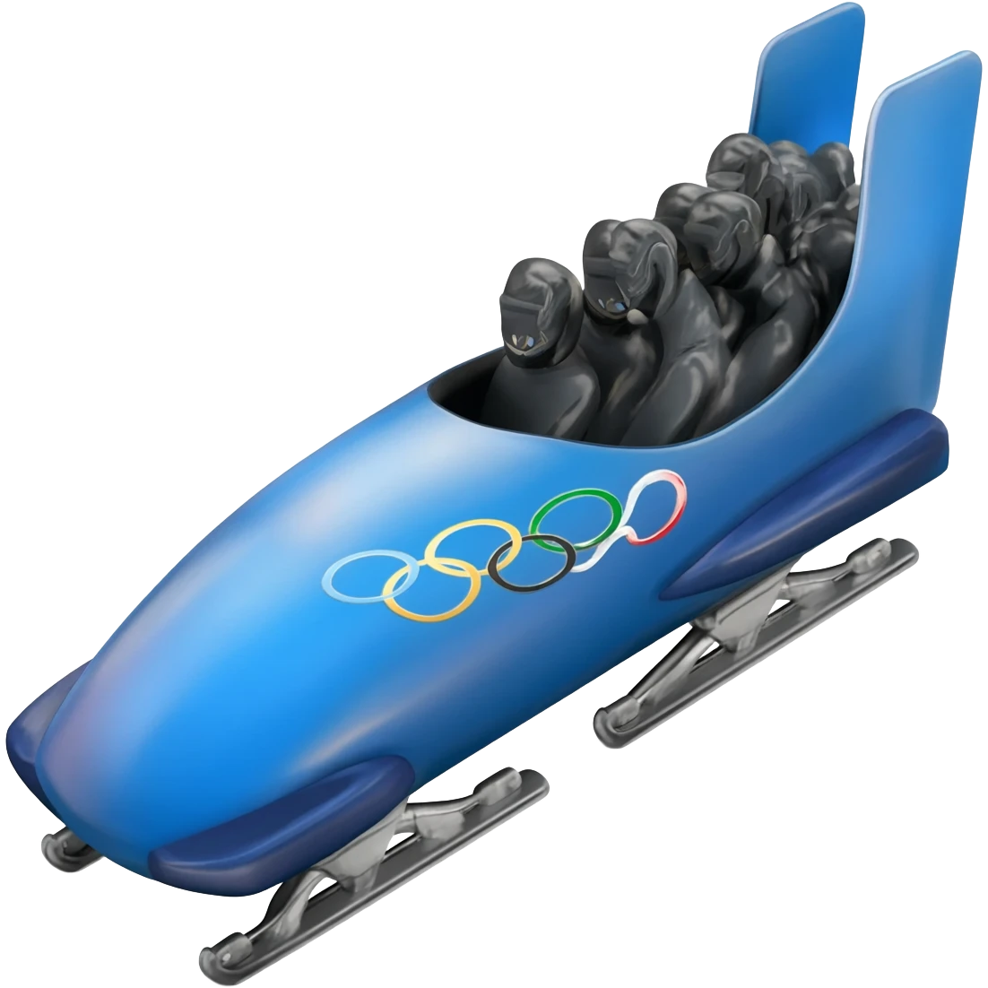 a bobleigh  in the olympic winter games emoji