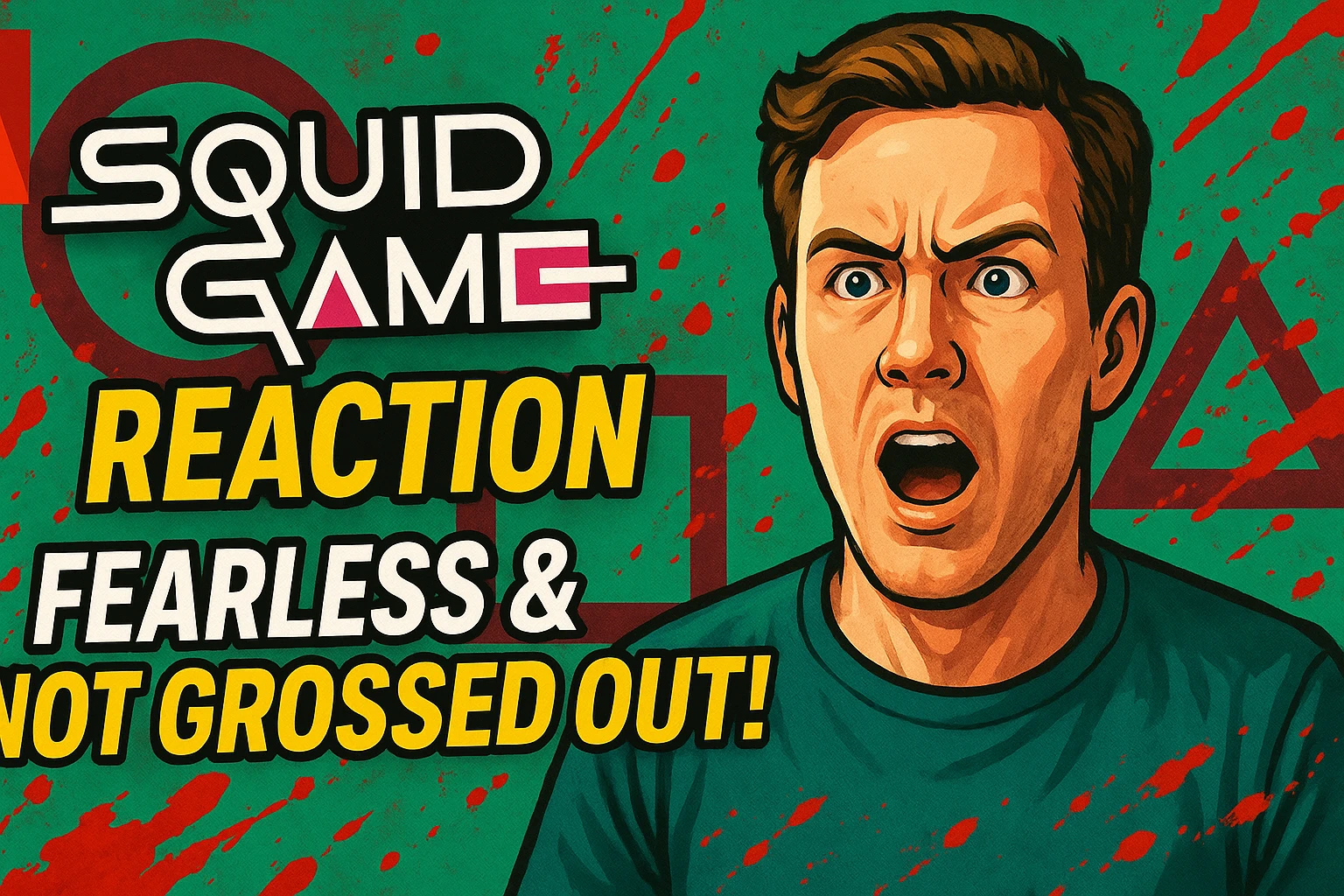 Ep 1 react a squid game de netflix defi ne pas avoir peur et pas être dégouté du sang  emoji