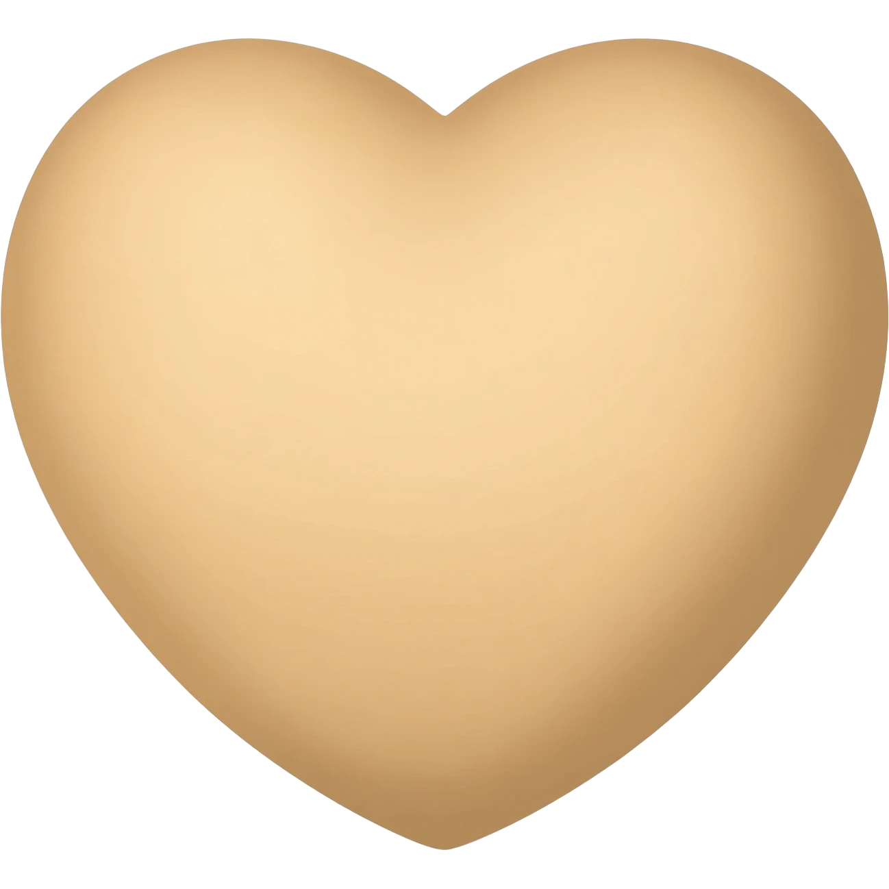 Beige heart copy paste emoji